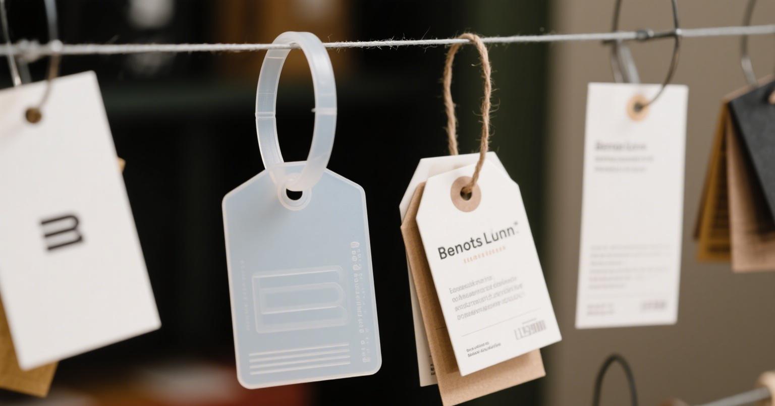 Durable plastic hang tags vs. versatile paper hang tags for various product types